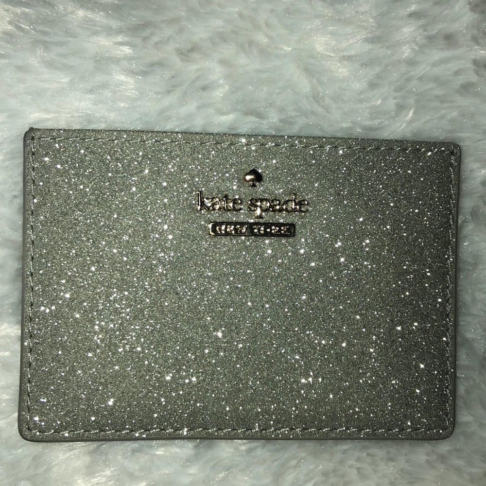 Kate Spade - glitter card holder/ mini wallet